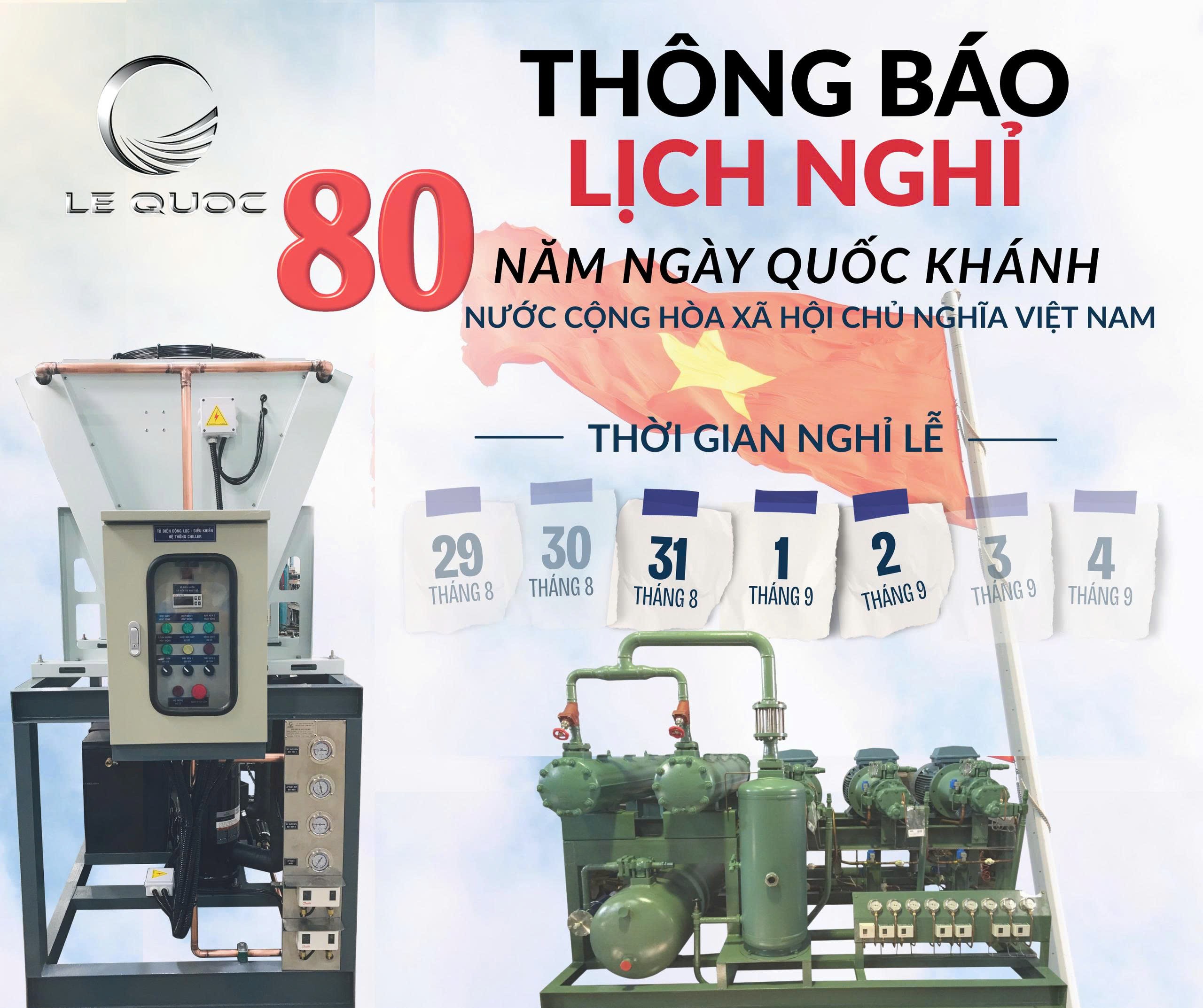 THÔNG BÁO LỊCH NGHỈ LỄ 2/9